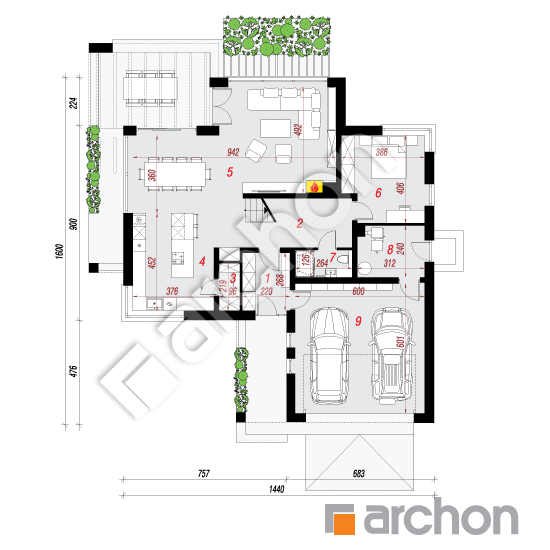 Dom w felicjach 2 (G2) | rzut parteru