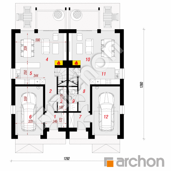 Dom pod miłorzębem 12 (GR2) | rzut parteru