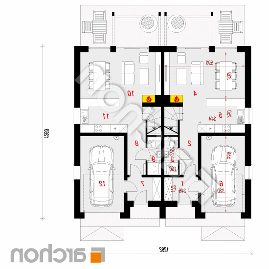 Dom pod miłorzębem 12 (GR2) | rzut parteru