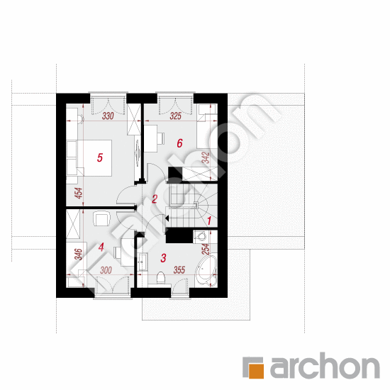 Dom w arkadiach 3 (GS) | rzut poddasza