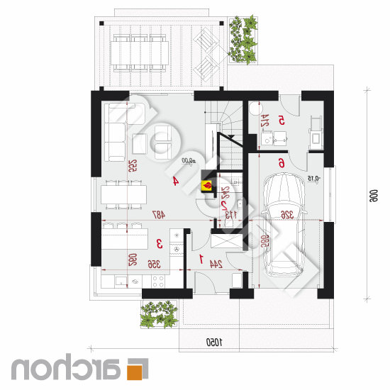 Dom w borówkach 5 | rzut parteru