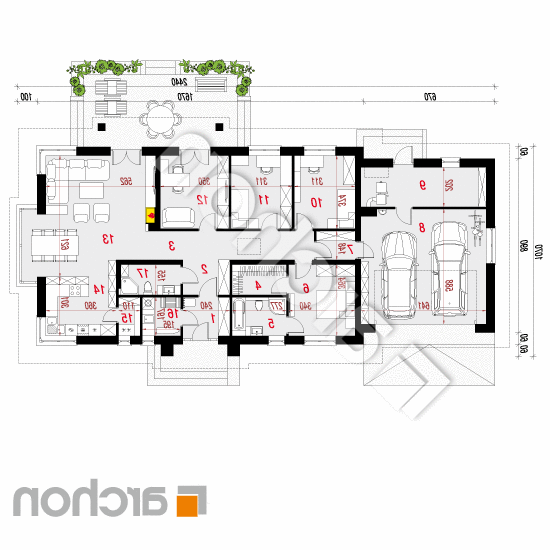 Dom w gaurach 4 (G2N) | rzut parteru