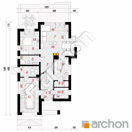 Dom we floksach 2 | rzut parteru