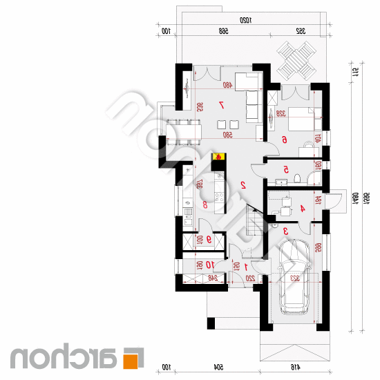 Dom we floksach 2 | rzut parteru