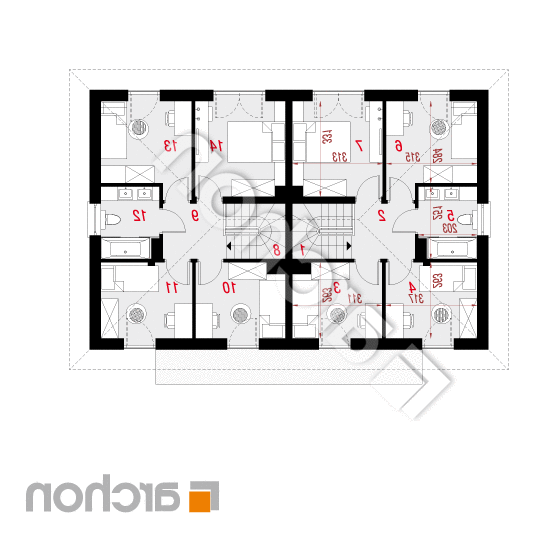 Dom w arkadiach 7 (R2) | rzut piętra
