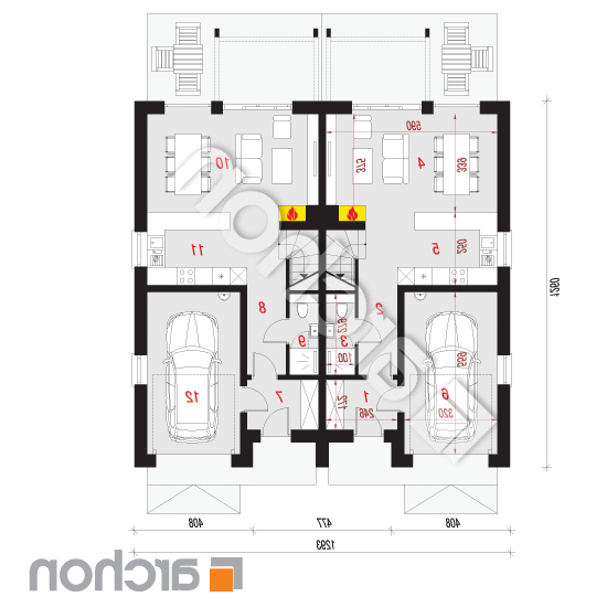 Dom pod miłorzębem 24 (GR2) | rzut parteru