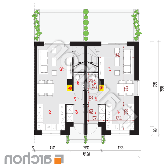 Dom w bylicach 4 (R2B) | rzut parteru