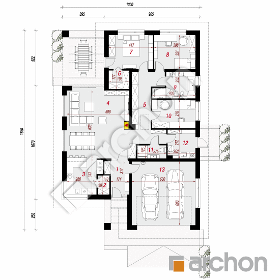 Dom w renklodach 6 (G2) | rzut parteru