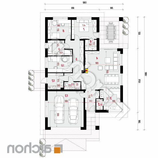 Dom w renklodach 6 (G2) | rzut parteru