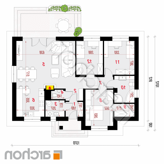 Dom we wrzosach 2 (M) | rzut parteru