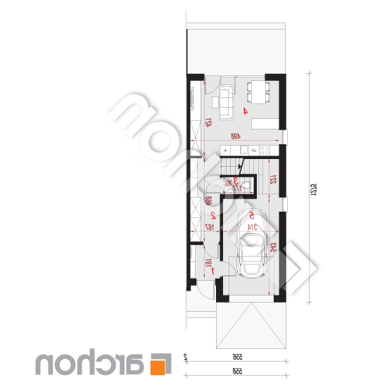 Dom w ribesach (GB) | rzut parteru