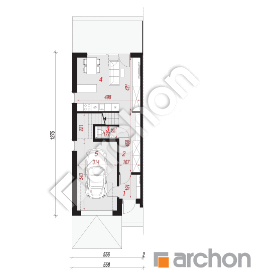 Dom w ribesach (GB) | rzut parteru