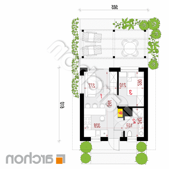 Domek letniskowy w krokusach 2 | rzut parteru