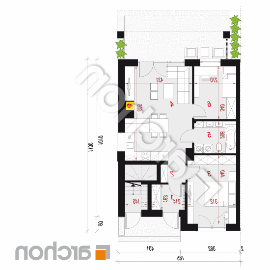 Dom w bratkach 24 (R2B) | rzut parteru