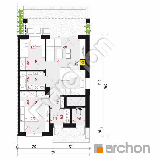 Dom w bratkach 24 (R2B) | rzut parteru