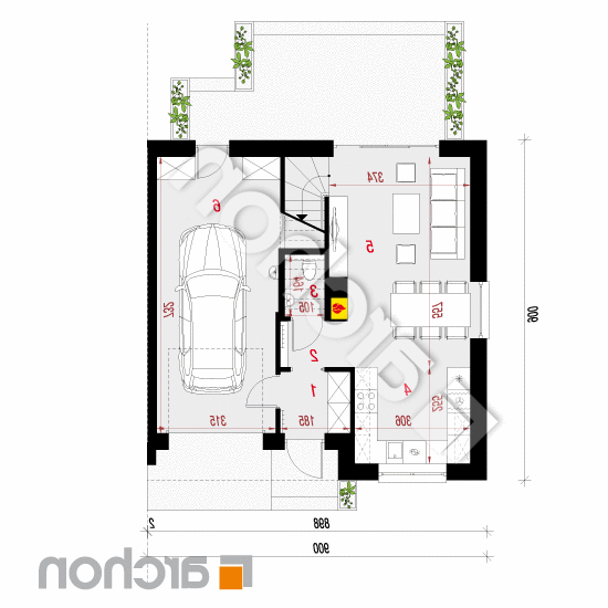 Dom w bylicach 3 (GB) | rzut parteru