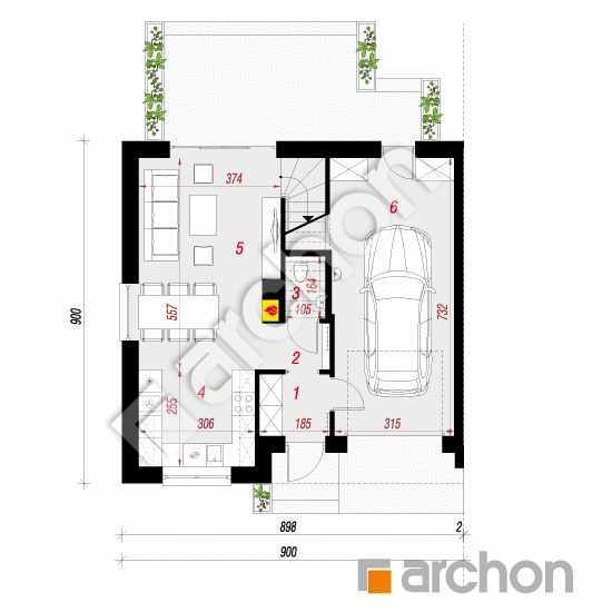 Dom w bylicach 3 (GB) | rzut parteru