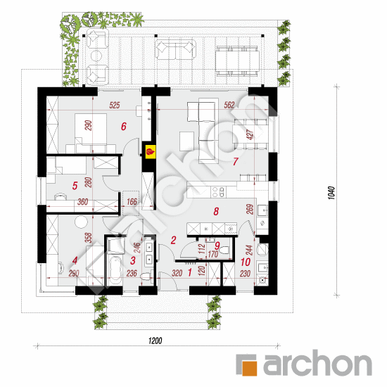 Dom w dereniach 2 | rzut parteru