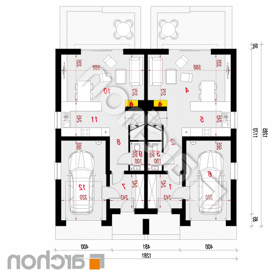 Dom pod miłorzębem 7 (GR2N) | rzut parteru