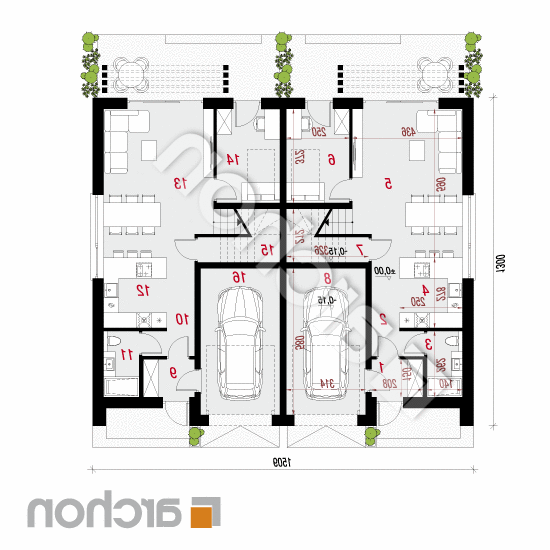 Dom w kupidynkach (GR2) | rzut parteru