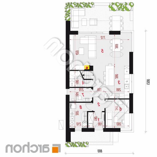 Dom w moringach 2 (E) OZE | rzut parteru