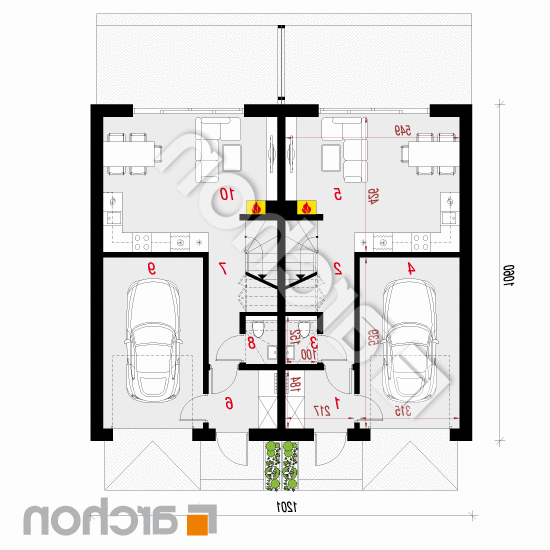 Dom w riveach 16 (GR2) | rzut parteru