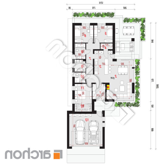 Dom w galantusach 2 (G2) | rzut parteru