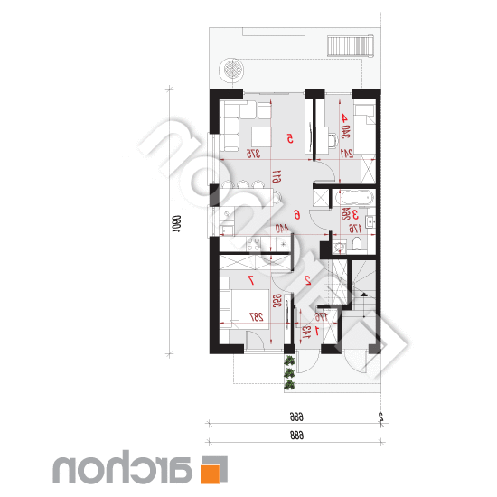 Dom w bratkach 12 (R2B) | rzut parteru