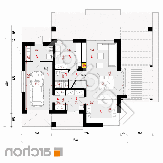 Dom w amorfach 4 (GE) OZE | rzut parteru