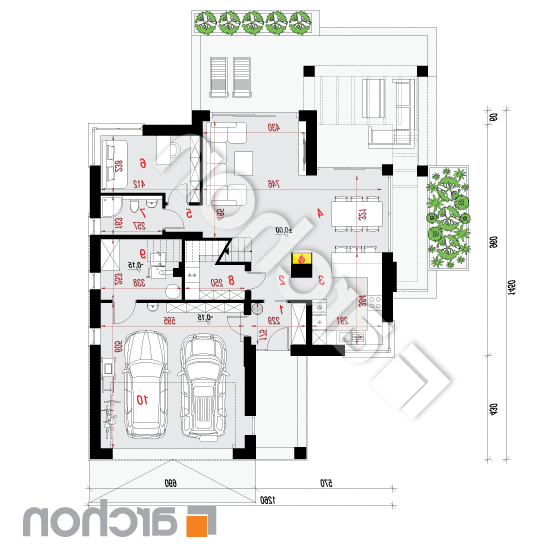 Dom w telimach 3 (G2) | rzut parteru