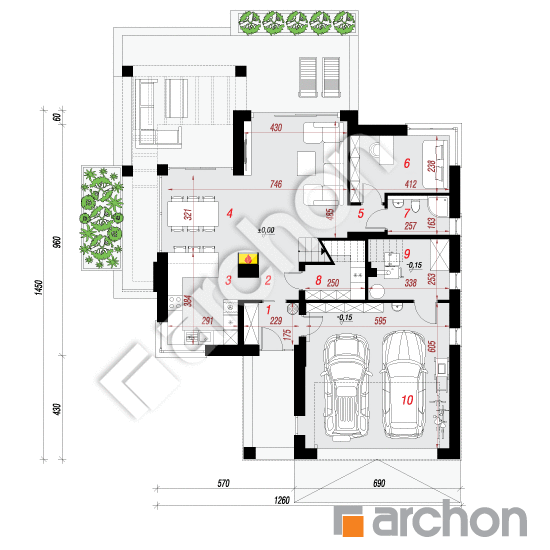 Dom w telimach 3 (G2) | rzut parteru