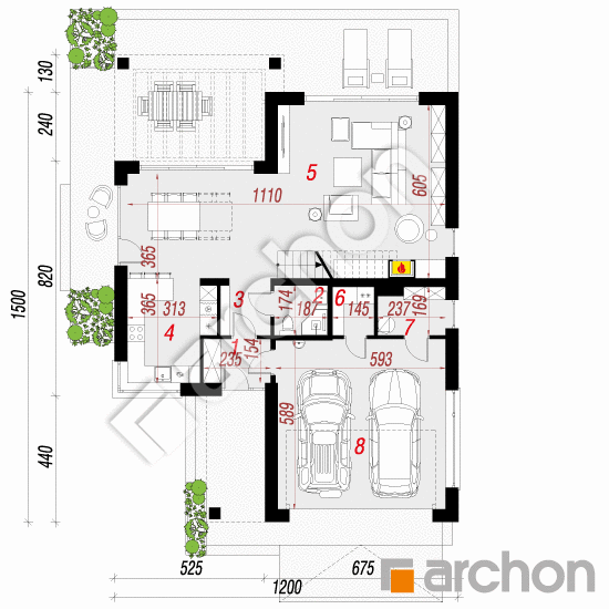 Dom w mirabilisach 3 (G2) | rzut parteru