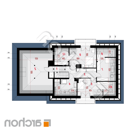 Dom pod krzewuszką (G2) ver.2 | rzut poddasza