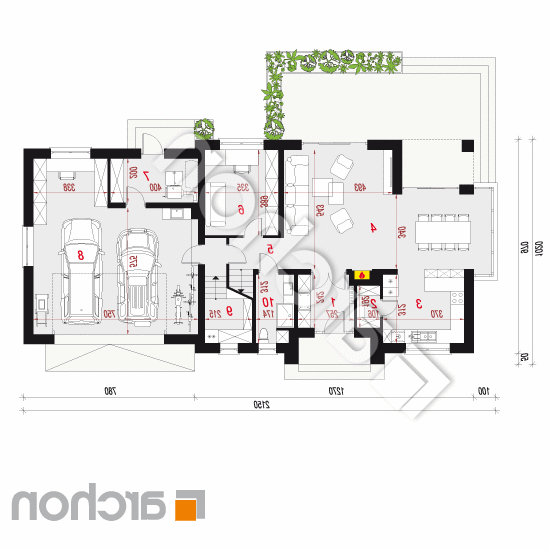 Dom w śliwach 4 (G2) | rzut parteru