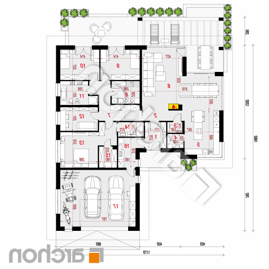 Dom w przebiśniegach 3 (G2) | rzut parteru