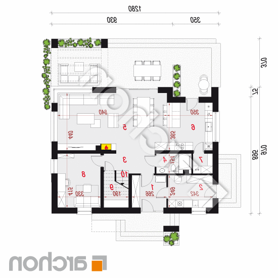 Dom w sorgo | rzut parteru