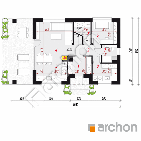 Dom w makach 2 | rzut parteru