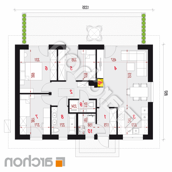 Dom w kruszczykach 10 (AE) OZE | rzut parteru