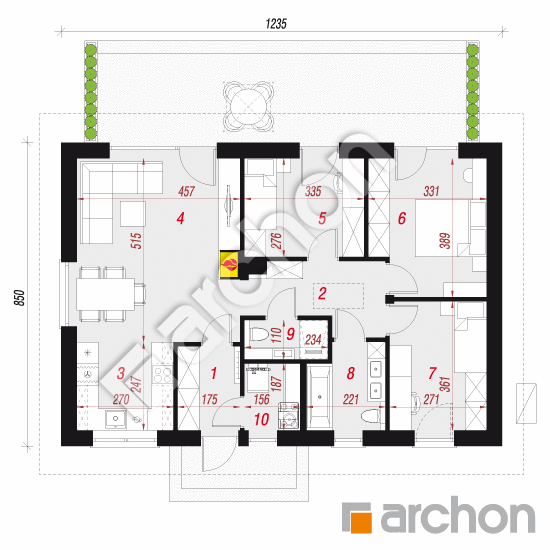 Dom w kruszczykach 10 (AE) OZE | rzut parteru