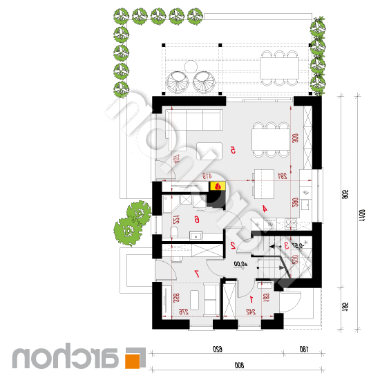 Dom w krotonach 3 | rzut parteru