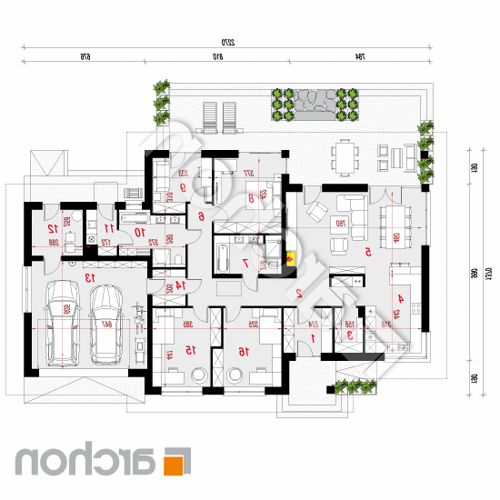 Dom w alwach 4 (G2) | rzut parteru