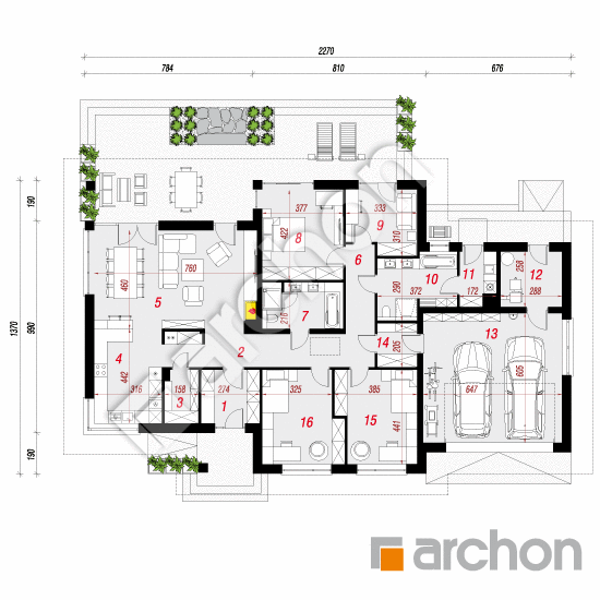 Dom w alwach 4 (G2) | rzut parteru