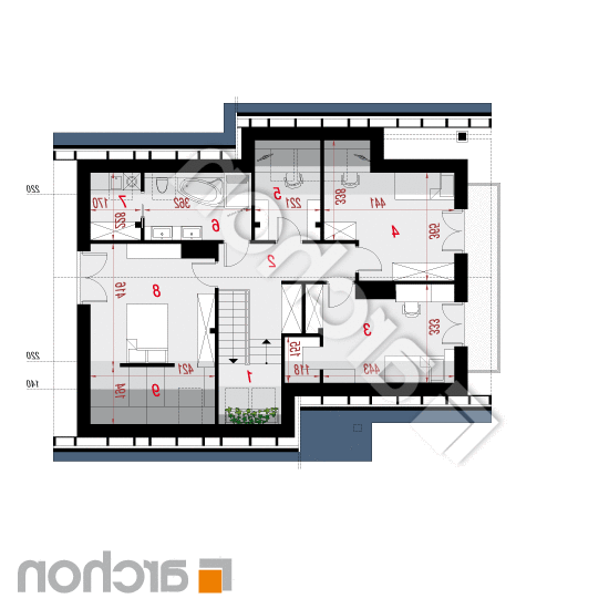 Dom w miodokwiatach 3 (P) | rzut poddasza