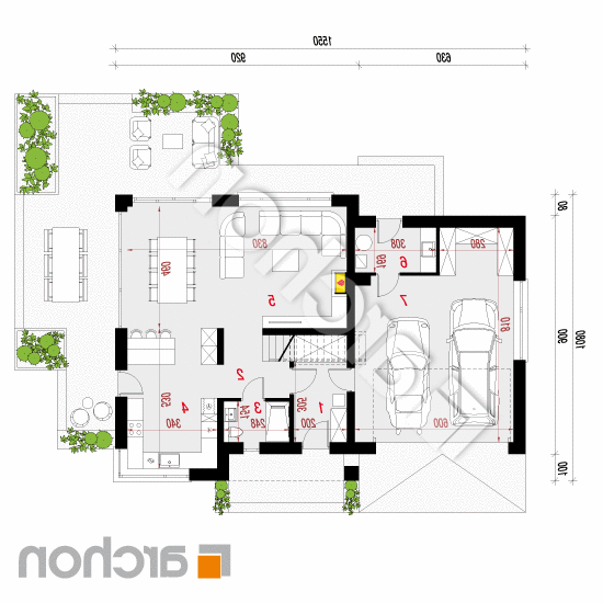 Dom w orliczkach 2 (G2) | rzut parteru