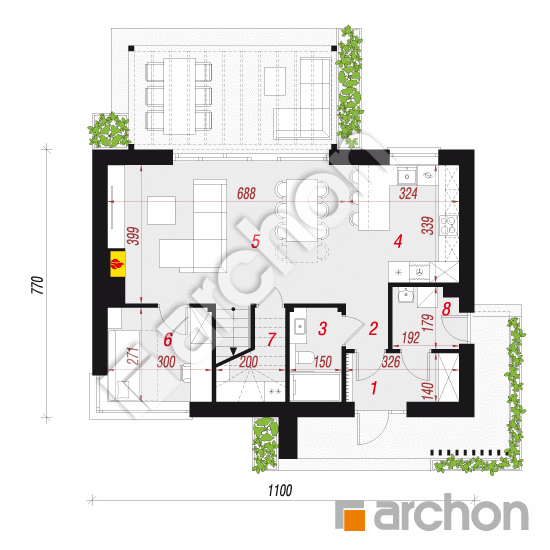 Dom w rdestach 3 | rzut parteru