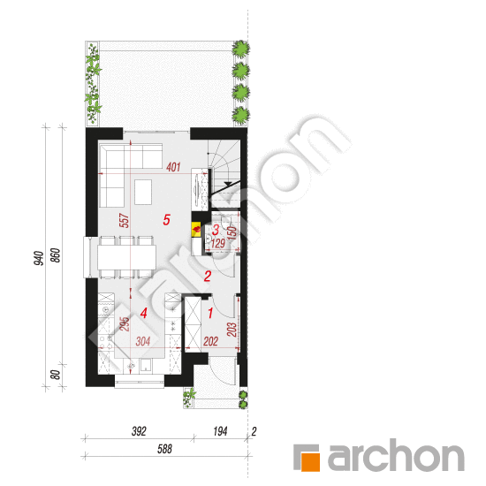 Nowoczesny Projekt Dom W Bylicach 5 (B)