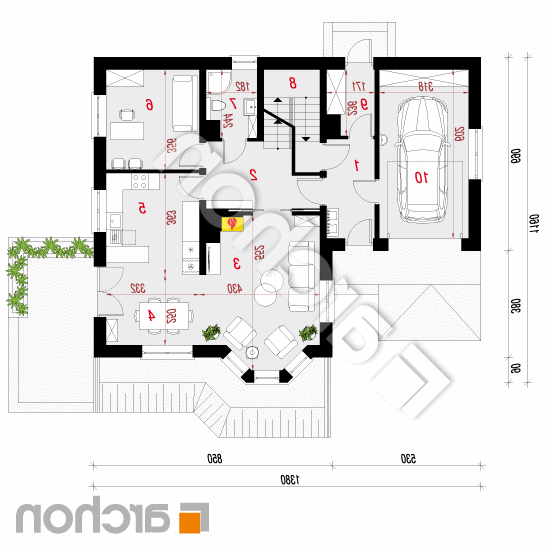 Dom na polanie 3 (P) | rzut parteru