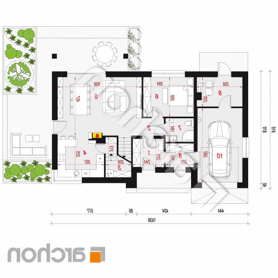 Dom w malinówkach 4 (G) | rzut parteru