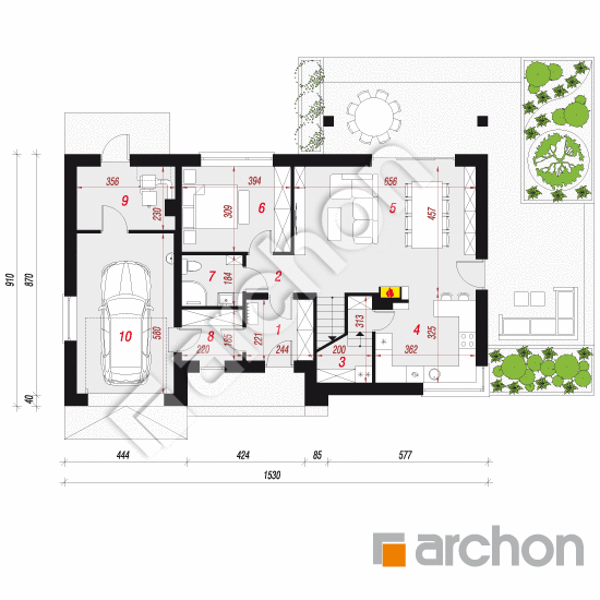 Dom w malinówkach 4 (G) | rzut parteru