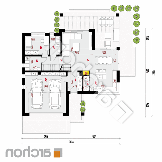 Dom w dabecjach 3 (G2) | rzut parteru